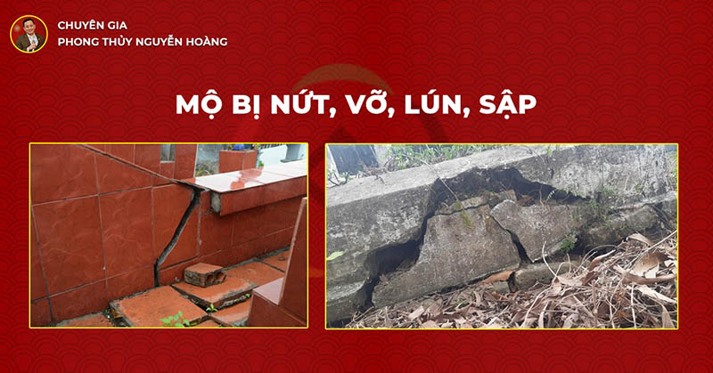 Mộ phần bị hư hại cũng như nhà ở không được quản lý tốt.
